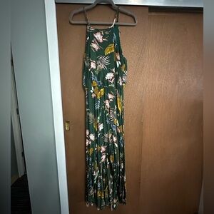 Floral Green Maxi Dress